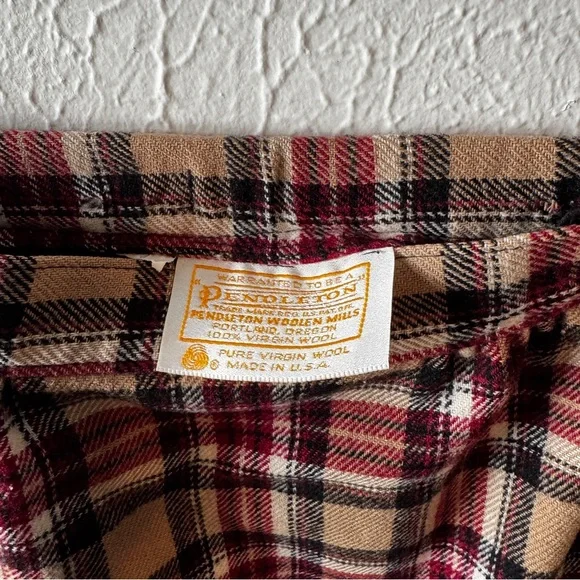 Vintage Pendleton 100% wool tartan skirt size 10 - Picture 3 of 4